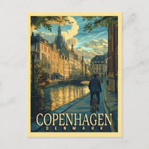 Carte Postale Vintage voyage de Copenhague