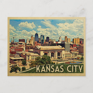 Carte Postale Vintage voyage de Kansas City Missouri
