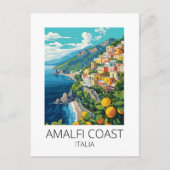 Carte Postale Vintage voyage de la côte d'Amalfi (Devant)
