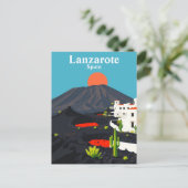Carte Postale Vintage voyage de Lanzarote, Espagne (Debout devant)