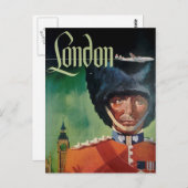 Carte Postale Vintage voyage de Londres (Devant / Derrière)
