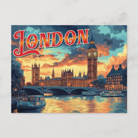 Carte Postale Vintage voyage de Londres (Devant)