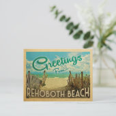 Carte Postale Vintage voyage de plage Rehoboth (Debout devant)