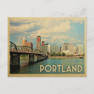 Carte Postale Vintage voyage de Portland Oregon