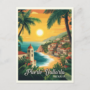 Carte Postale Vintage voyage de Puerto Vallarta au Mexique