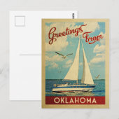 Carte Postale Vintage voyage de voilier Oklahoma (Devant / Derrière)