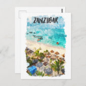 Carte Postale Vintage voyage de Zanzibar Tansania (Devant / Derrière)