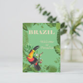 Carte Postale Vintage voyage du Brésil Toucan (Debout devant)