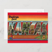 Carte postale Vintage voyage du Kansas (Devant / Derrière)