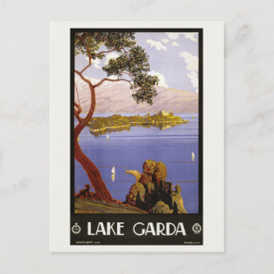 Carte Postale Vintage voyage du lac de Garde Italie