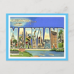 Carte Postale Vintage voyage du Maryland