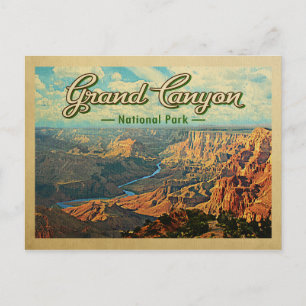 Carte Postale Vintage voyage du parc national du Grand Canyon