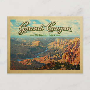 Carte Postale Vintage voyage du parc national du Grand Canyon