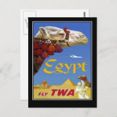 Carte postale Vintage voyage Egypt Camel (Devant / Derrière)