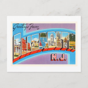 Carte postale Vintage voyage Elizabeth New Jersey