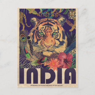 Carte Postale Vintage voyage en Inde