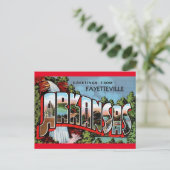 Carte postale Vintage voyage Fayetteville Arkansas (Debout devant)