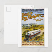 Carte postale Vintage voyage ferroviaire Angleterr (Devant / Derrière)