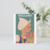 Carte postale Vintage voyage Fleur Holland Pays-Ba (Debout devant)