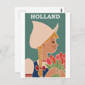 Carte postale Vintage voyage Fleur Holland Pays-Ba (Devant / Derrière)