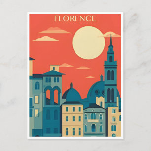Carte Postale Vintage voyage Florence Firenze Italie Eglise Duom