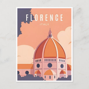 Carte Postale Vintage voyage Florence Firenze Italie Eglise Duom