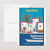 Carte postale Vintage voyage France Côte d'Azur (Devant / Derrière)