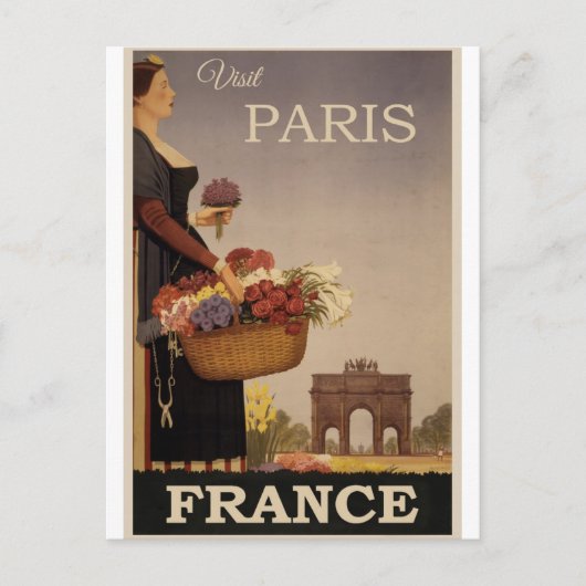 Carte postale Vintage voyage France Paris (Devant)