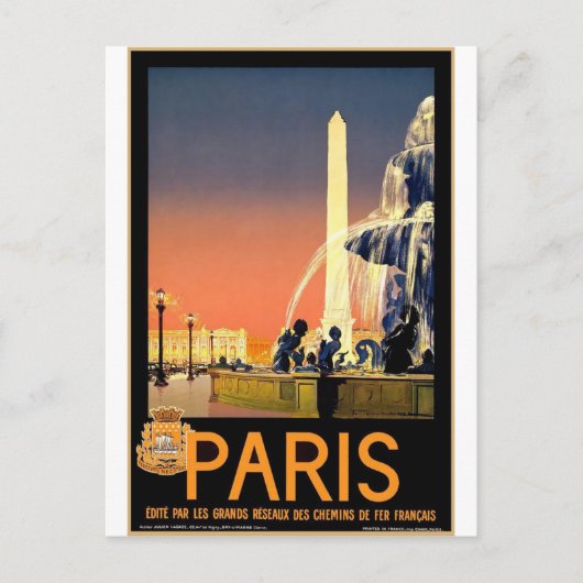 Carte postale Vintage voyage France Paris (Devant)