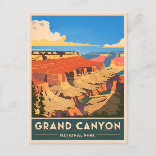 Carte Postale Vintage voyage Grand Canyon National Park Rétro