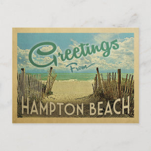 Carte Postale Vintage voyage Hampton Beach