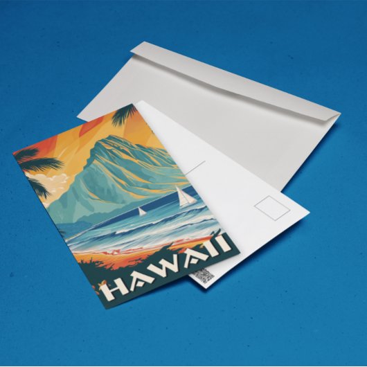 Carte Postale Vintage voyage Hawaï