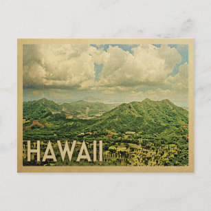 Carte postale Vintage voyage Hawaii