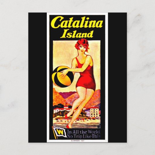 Carte postale Vintage voyage-île Catalina (Devant)