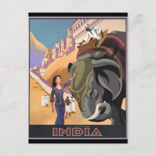 Carte postale Vintage voyage-Inde