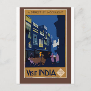 Carte postale Vintage voyage indienne