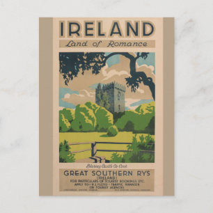 Carte Postale Vintage voyage irlandais