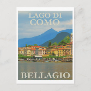 Carte postale Vintage voyage Italie Bellagio