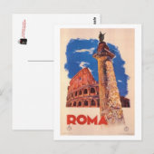 Carte Postale Vintage Voyage Italie, Rome - (Devant / Derrière)