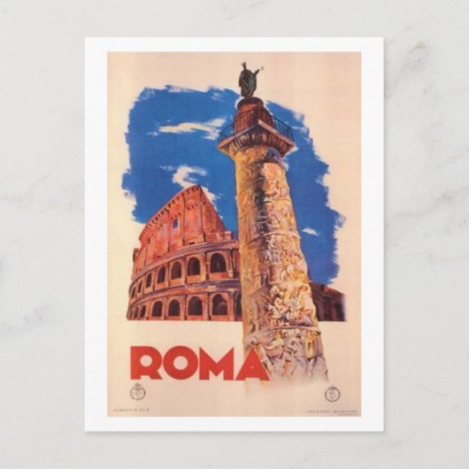 Carte Postale Vintage Voyage Italie, Rome - (Devant)