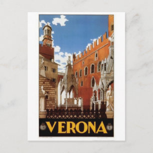 Carte Postale Vintage Voyage Italie, Vérone -