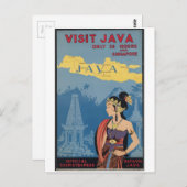 Carte Postale Vintage voyage Java Indonésie (Devant / Derrière)