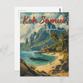 Carte Postale Vintage voyage Koh Samui (Devant / Derrière)