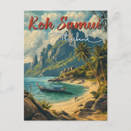 Carte Postale Vintage voyage Koh Samui (Devant)