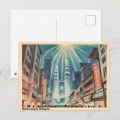 Carte Postale Vintage voyage Kuala Lumpur Malaisie (Devant / Derrière)