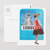 Carte postale Vintage voyage Lisbonne Portugal (Devant / Derrière)