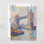 Carte postale Vintage voyage Londres (Devant / Derrière)