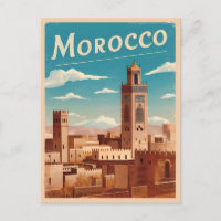 Vintage voyage Maroc Afrique du Nord Rétro Pittore
