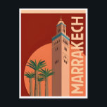Carte Postale Vintage voyage Maroc maroc tourisme Marrakech<br><div class="desc">vintage,  rétro,  voyage,  moderne,  aquarelle,  classique,  Maroc,  Marrakech,  tourisme,  souvenir, </div>