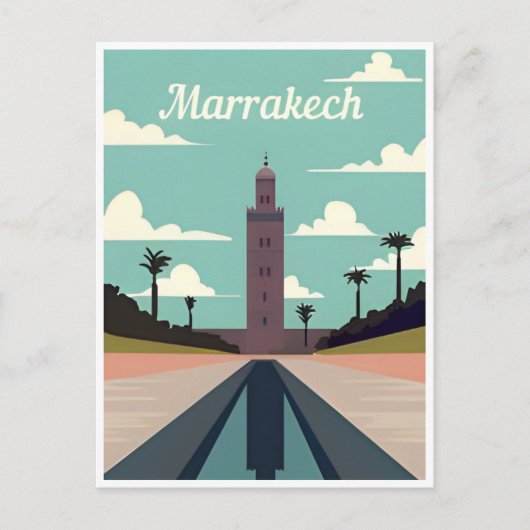 Carte Postale Vintage voyage Maroc maroc tourisme Marrakech (Devant)